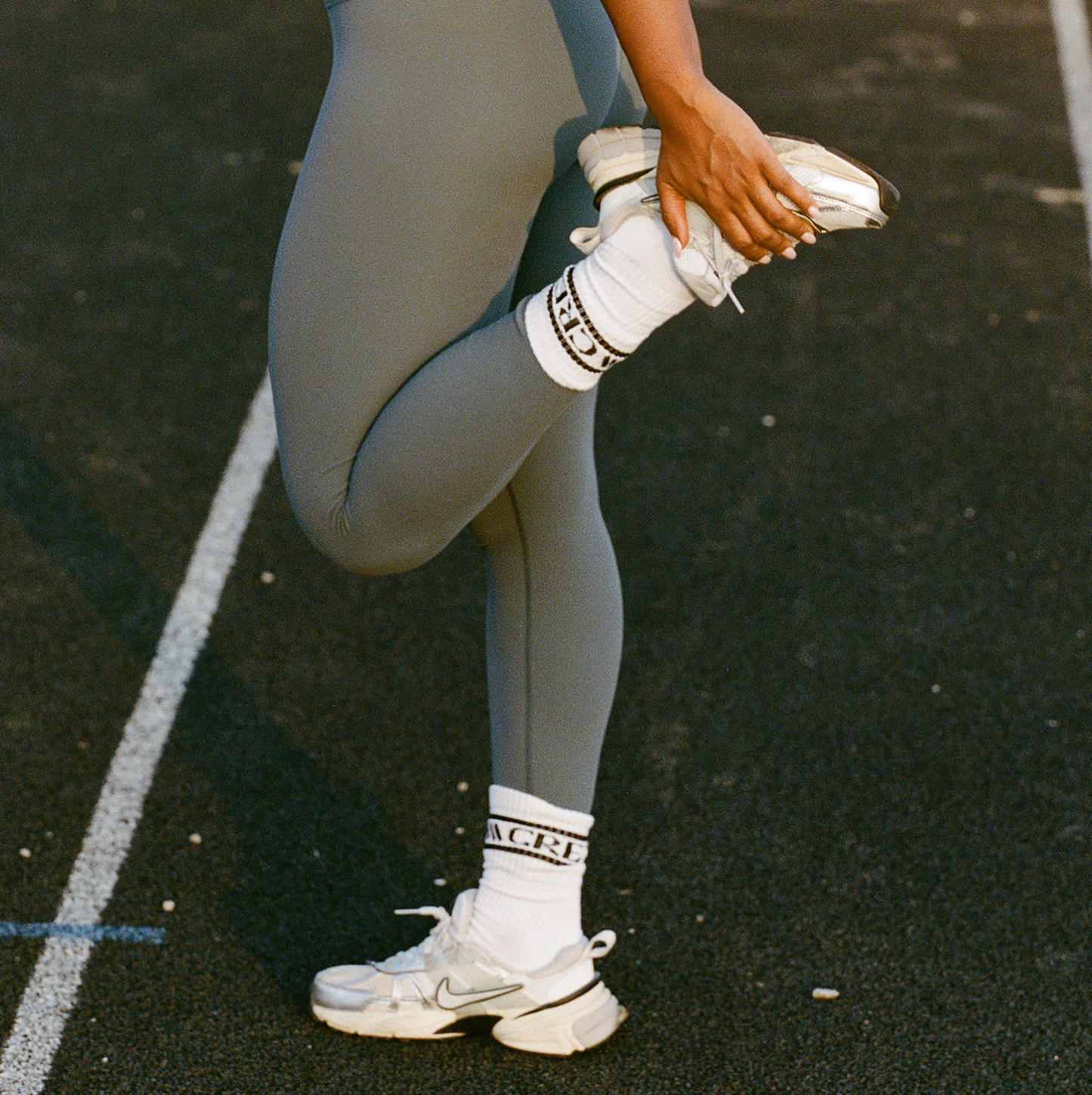 Black + White Crew Socks
