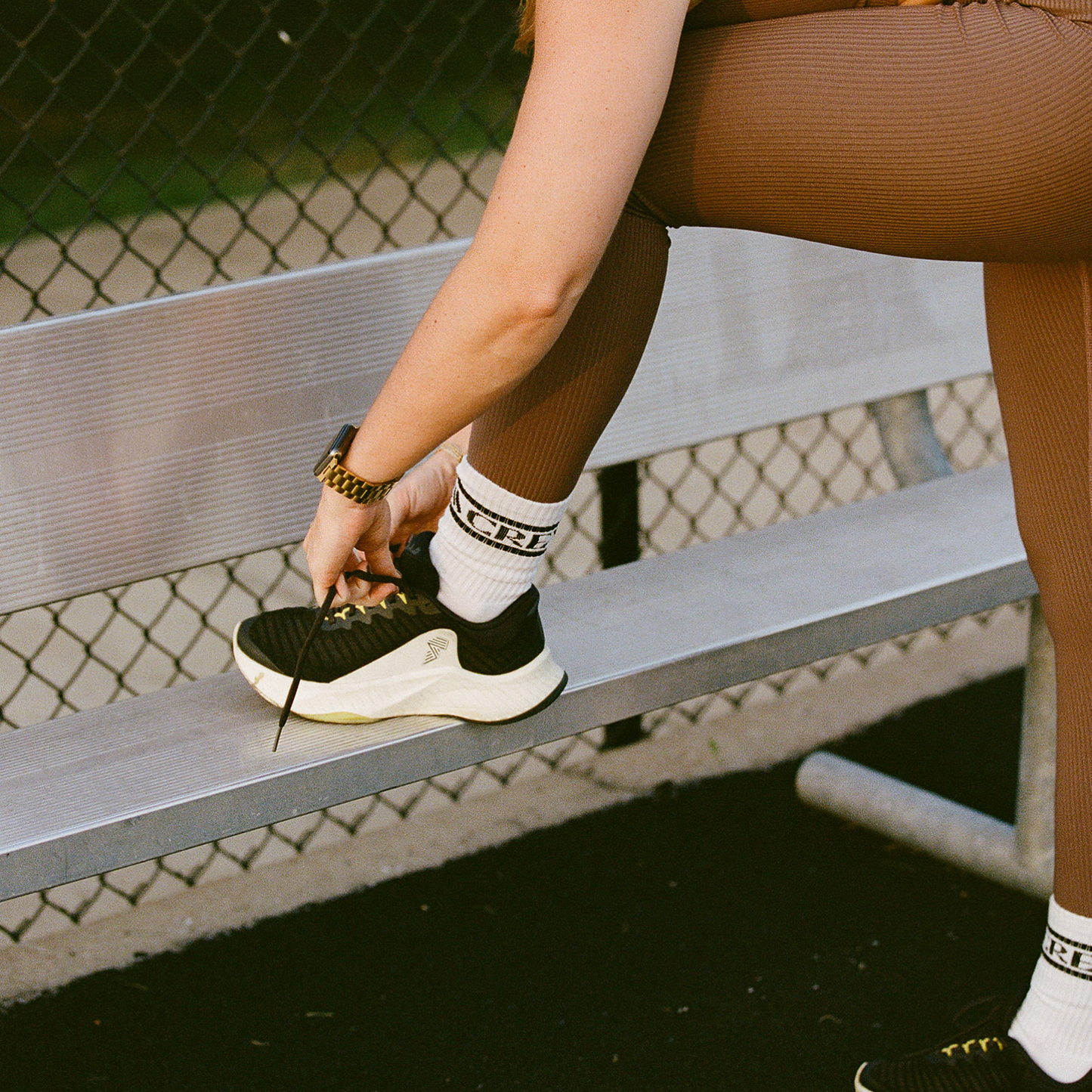 Black + White Crew Socks